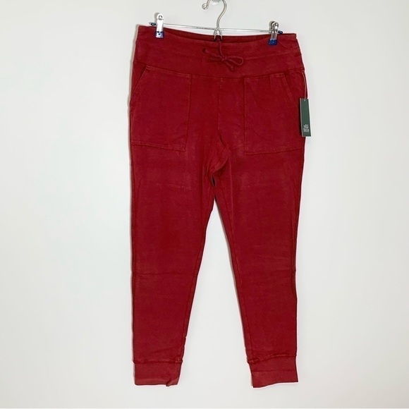 NEW Wild Fable Maroon pull on elastic waist drawstring tapered leg joggers - Picture 1 of 9